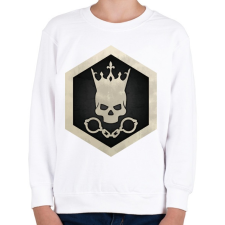 PRINTFASHION Gulag King - Gyerek pulóver - Fehér gyerek pulóver, kardigán