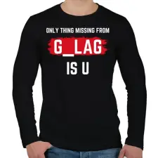 PRINTFASHION GULAG things - Férfi hosszú ujjú póló - Fekete férfi póló