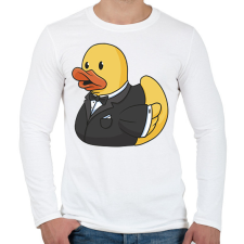 PRINTFASHION Gumikacsa vőlegény - Férfi hosszú ujjú póló - Fehér férfi póló