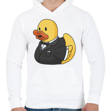 PRINTFASHION Gumikacsa vőlegény - Férfi kapucnis pulóver - Fehér férfi pulóver, kardigán