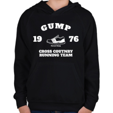 PRINTFASHION Gump 1976 - Gyerek kapucnis pulóver - Fekete gyerek pulóver, kardigán