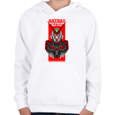 PRINTFASHION Gundam Astray  - Gyerek kapucnis pulóver - Fehér gyerek pulóver, kardigán