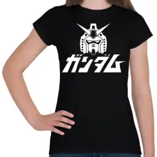 PRINTFASHION Gundam - Női póló - Fekete női póló