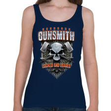 PRINTFASHION Gunsmith - Női atléta - Sötétkék női trikó