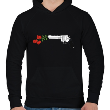 PRINTFASHION GUNsNDROSE - Férfi kapucnis pulóver - Fekete férfi pulóver, kardigán