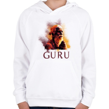 PRINTFASHION GURU - Gyerek kapucnis pulóver - Fehér gyerek pulóver, kardigán