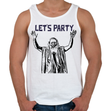 PRINTFASHION Guru party - Férfi atléta - Fehér atléta, trikó