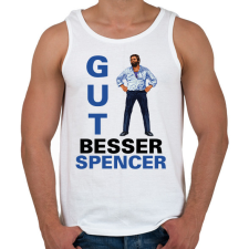 PRINTFASHION Gut, Besser, Spencer - Férfi atléta - Fehér atléta, trikó