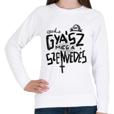 PRINTFASHION Gyász meg a szenvedés fekete - Női pulóver - Fehér