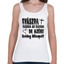 PRINTFASHION gyászba teszed az életem - Női atléta - Fehér női trikó