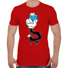 PRINTFASHION Gyémánt a zsebbe - Férfi póló - Piros