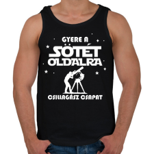 PRINTFASHION Gyere a Sötét oldalra - Férfi atléta - Fekete atléta, trikó