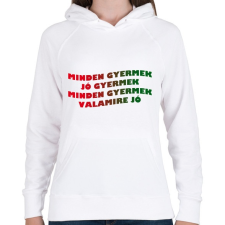 PRINTFASHION GYERMEK - Női kapucnis pulóver - Fehér női pulóver, kardigán