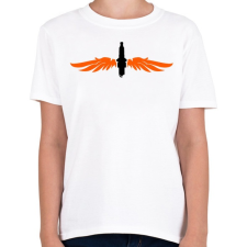 PRINTFASHION gyertya-szarny-orange-black - Gyerek póló - Fehér gyerek póló