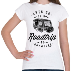 PRINTFASHION Gyerünk kirándulni - Női póló - Fehér