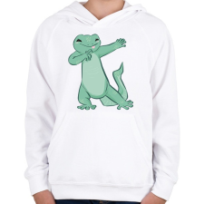 PRINTFASHION Gyík - Gyerek kapucnis pulóver - Fehér gyerek pulóver, kardigán