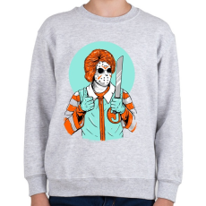PRINTFASHION Gyilkos bohóc - Gyerek pulóver - Sport szürke