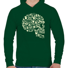 PRINTFASHION Gyilkos füst - Férfi kapucnis pulóver - Sötétzöld férfi pulóver, kardigán