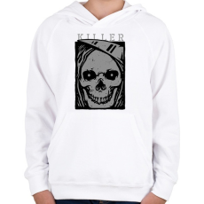 PRINTFASHION Gyilkos - Gyerek kapucnis pulóver - Fehér