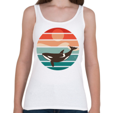 PRINTFASHION Gyilkosbálna - Női atléta - Fehér női trikó