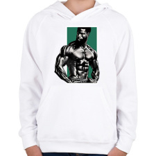 PRINTFASHION Gym 02 - Gyerek kapucnis pulóver - Fehér gyerek pulóver, kardigán
