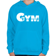 PRINTFASHION GYM - Gyerek kapucnis pulóver - Azúrkék gyerek pulóver, kardigán