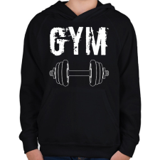 PRINTFASHION Gym - Gyerek kapucnis pulóver - Fekete gyerek pulóver, kardigán