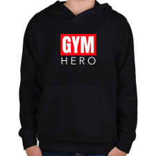 PRINTFASHION GYM HERO - Gyerek kapucnis pulóver - Fekete gyerek pulóver, kardigán