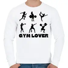 PRINTFASHION Gym Lover - Férfi pulóver - Fehér férfi pulóver, kardigán