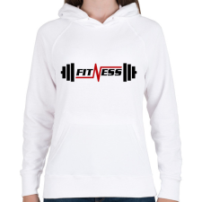 PRINTFASHION gym - Női kapucnis pulóver - Fehér női pulóver, kardigán