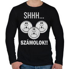 PRINTFASHION GYM things - Férfi hosszú ujjú póló - Fekete férfi póló