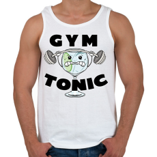 PRINTFASHION Gym tonic - Férfi atléta - Fehér