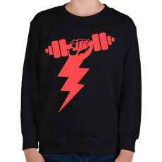 PRINTFASHION GYM villám - Gyerek pulóver - Fekete