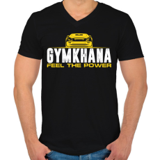 PRINTFASHION Gymkhana  - Férfi V-nyakú póló - Fekete