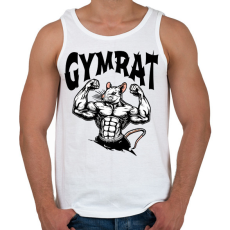 PRINTFASHION Gymrat - Férfi atléta - Fehér