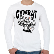 PRINTFASHION Gymrat - Férfi hosszú ujjú póló - Fehér