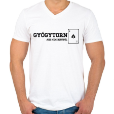 PRINTFASHION GyógytornÁSZ - Férfi V-nyakú póló - Fehér férfi póló