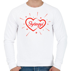 PRINTFASHION Gyöngyi - Férfi pulóver - Fehér