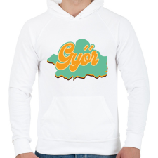 PRINTFASHION Győr - Férfi kapucnis pulóver - Fehér férfi pulóver, kardigán