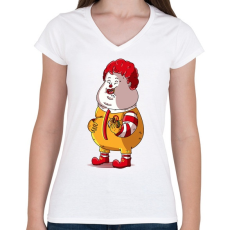 PRINTFASHION Gyorskaja - Női V-nyakú póló - Fehér