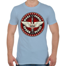 PRINTFASHION Gyújtógyertya - Férfi póló - Világoskék férfi póló