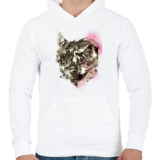 PRINTFASHION Gyűlölt gépezet - Férfi kapucnis pulóver - Fehér férfi pulóver, kardigán