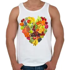 PRINTFASHION Gyümölcs-szív - Férfi atléta - Fehér atléta, trikó