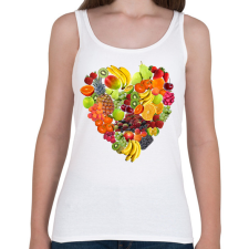 PRINTFASHION Gyümölcs-szív - Női atléta - Fehér női trikó