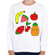 PRINTFASHION Gyümölcsök - Gyerek pulóver - Fehér