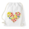 PRINTFASHION Gyümölcsös szív - Sportzsák, Tornazsák - Fehér