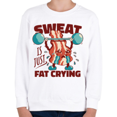 PRINTFASHION Gyúró bacon - Gyerek pulóver - Fehér