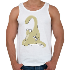 PRINTFASHION Gyúró dínó - Férfi atléta - Fehér