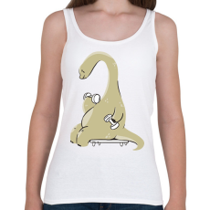 PRINTFASHION Gyúró dínó - Női atléta - Fehér