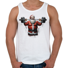 PRINTFASHION Gyúrós mikulás - Férfi atléta - Fehér